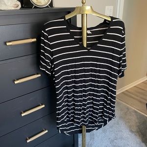 Black and white stripe shirt